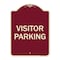 Signmission Designer Series Sign-Visitor Parking, Burgungy Heavy-Gauge Aluminum, 24" x 18", BU-1824-9740 A-DES-BU-1824-9740 - alternate 1